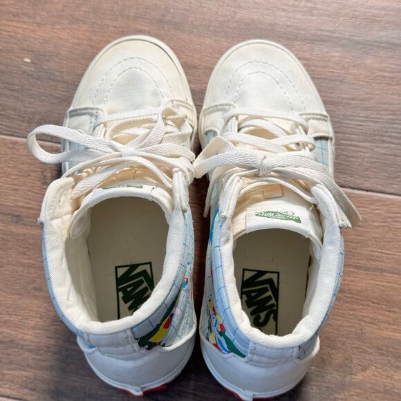 VANS Save Our Planet x Sk8-High Tops Women’s Size 7 Men’s 5.5 Sneakers Globe - Picture 9 of 10